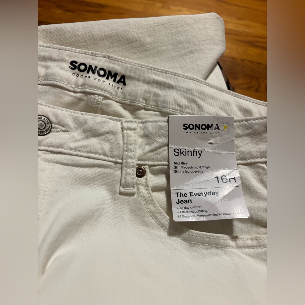 Sonoma White Distressed Skinny Jeans for Women NWT - Picture 7 of 7